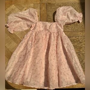 Altar'd State Pink Puff Sleeve Sundress